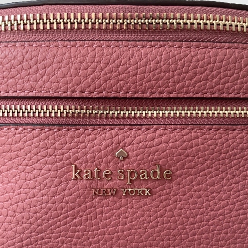 ♠️Kate Spade Leila Leather Belt Bag Fanny Pack Pomegranate Pink NWT - Picture 4 of 9